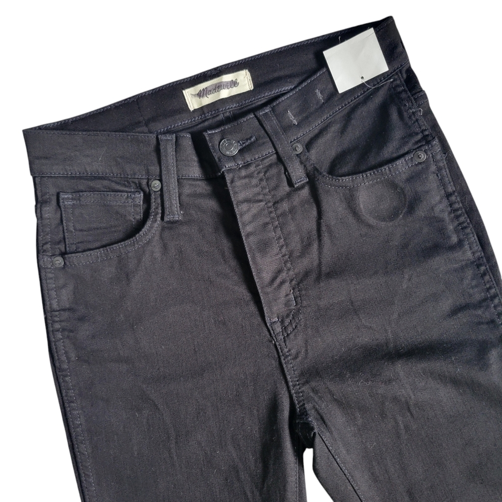 Madewell 10" High-Rise Black Denim Skinny Jeans 25